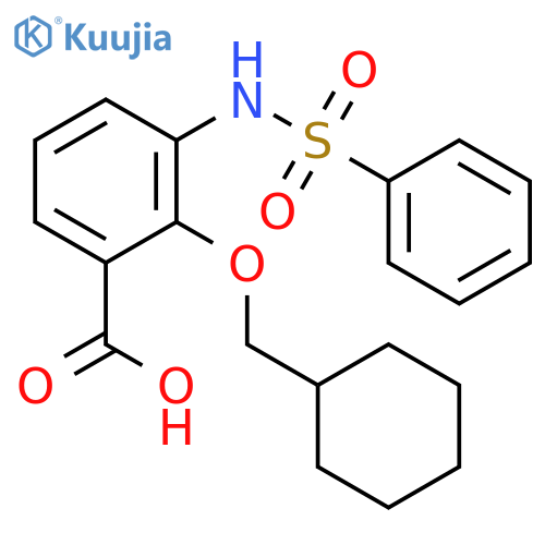 BENZOIC ACID, 2-(CYCLOHEXYLMETHOXY)-3-[(PHENYLSULFONYL)AMINO]- structure