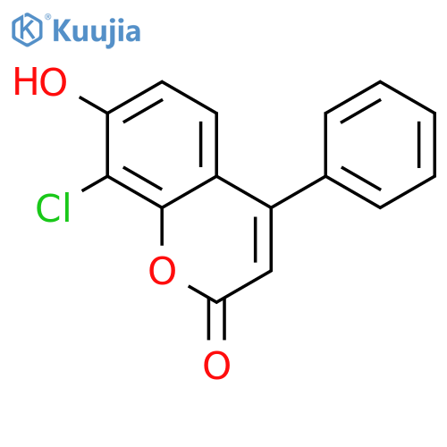 2H-1-BENZOPYRAN-2-ONE, 8-CHLORO-7-HYDROXY-4-PHENYL- structure