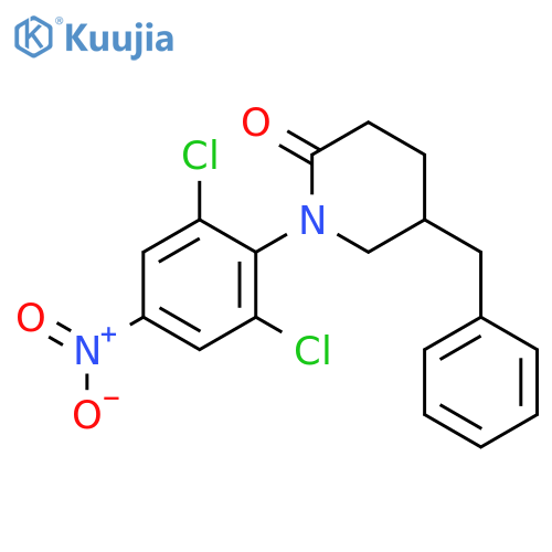 2-Piperidinone, 1-(2,6-dichloro-4-nitrophenyl)-5-(phenylmethyl)- structure