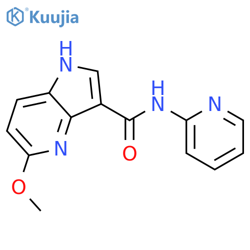 1H-Pyrrolo[3,2-b]pyridine-3-carboxamide, 5-methoxy-N-2-pyridinyl- structure