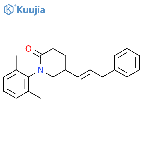 2-Piperidinone, 1-(2,6-dimethylphenyl)-5-[(1E)-3-phenyl-1-propenyl]- structure