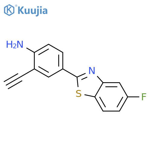 BENZENAMINE, 2-ETHYNYL-4-(5-FLUORO-2-BENZOTHIAZOLYL)- structure