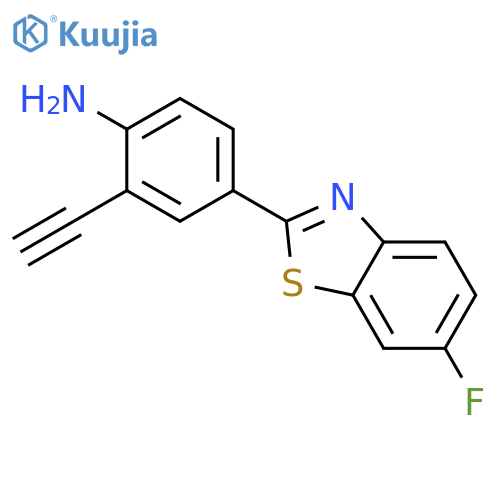 Benzenamine, 2-ethynyl-4-(6-fluoro-2-benzothiazolyl)- structure