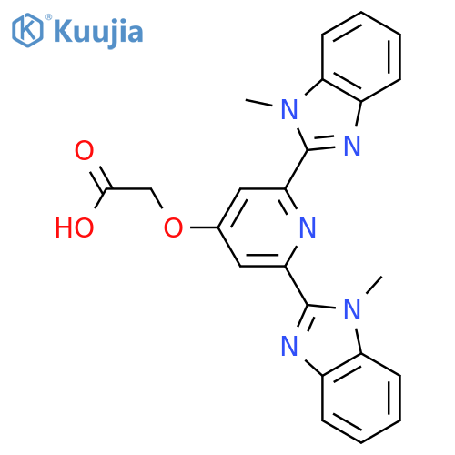 2-((2,6-Bis(1-methyl-1H-benzodimidazol-2-yl)pyridin-4-yl)oxy)acetic acid structure
