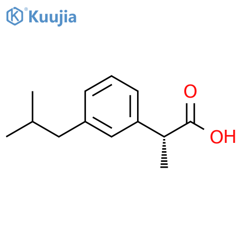 (2R)-2-3-(2-methylpropyl)phenylpropanoic acid structure
