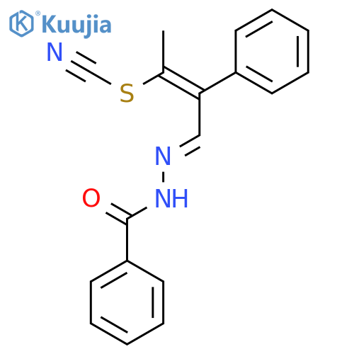 BENZOIC ACID, (2-PHENYL-3-THIOCYANATO-2-BUTENYLIDENE)HYDRAZIDE structure