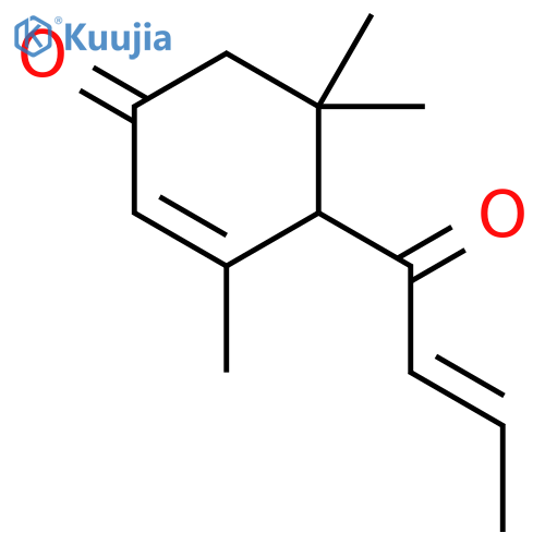 2-Cyclohexen-1-one, 3,5,5-trimethyl-4-(1-oxo-2-butenyl)- structure
