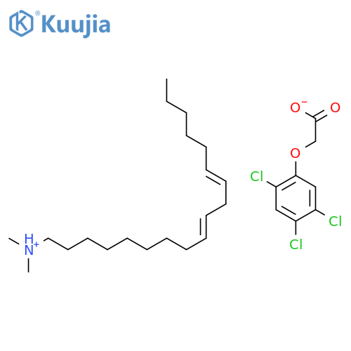 (9E,12Z)-N,N-dimethyloctadeca-9,12-dien-1-aminium (2,4,5-trichlorophenoxy)acetate structure