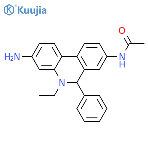 Acetamide, N-(3-amino-5-ethyl-5,6-dihydro-6-phenyl-8-phenanthridinyl)- structure
