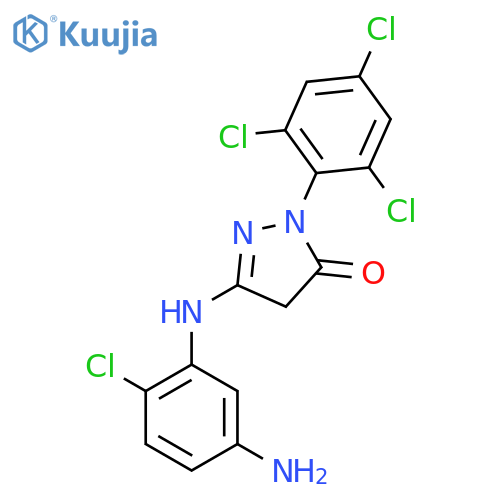 3-((5-Amino-2-chlorophenyl)amino)-1-(2,4,6-trichlorophenyl)-1H-pyrazol-5(4H)-one structure