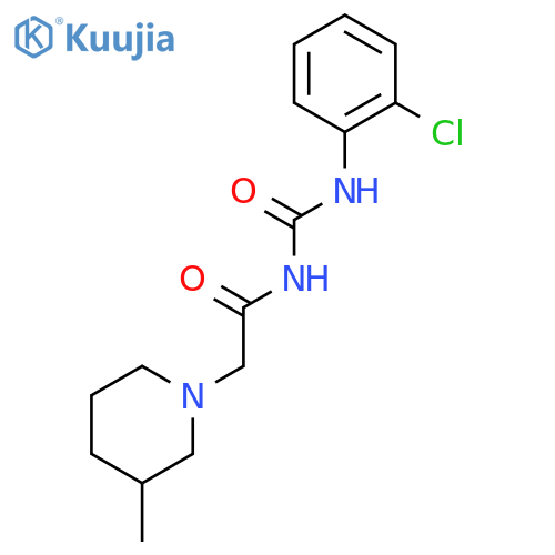 N-[(2-chlorophenyl)carbamoyl]-2-(3-methylpiperidin-1-yl)acetamide structure