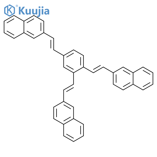 Naphthalene, 2,2',2''-(1,2,4-benzenetriyltri-2,1-ethenediyl)tris- structure