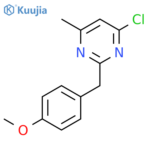 PYRIMIDINE, 4-CHLORO-2-[(4-METHOXYPHENYL)METHYL]-6-METHYL- structure