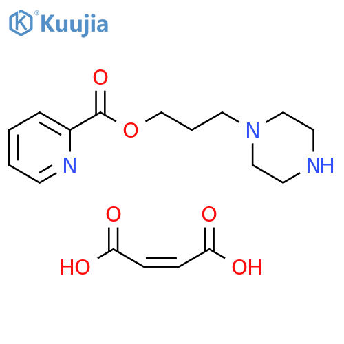2-Pyridinecarboxylic acid, 3-(1-piperazinyl)propyl ester, (2Z)-2-butenedioate (1:2) (9CI) structure