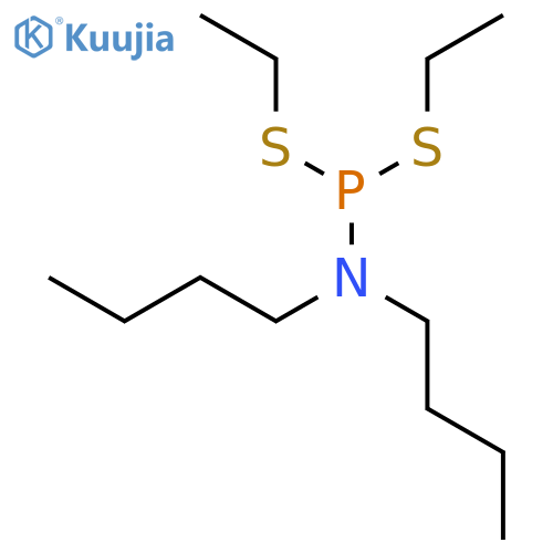 Phosphoramidodithious acid, dibutyl-, diethyl ester structure