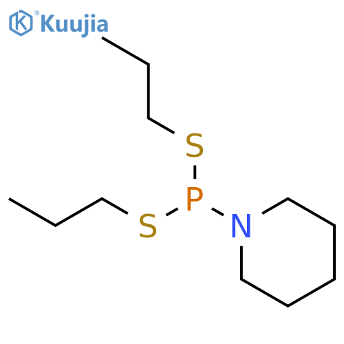Phosphonodithious acid, 1-piperidinyl-, dipropyl ester structure