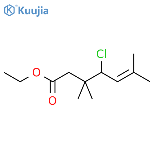 5-Heptenoic acid, 4-chloro-3,3,6-trimethyl-, ethyl ester structure