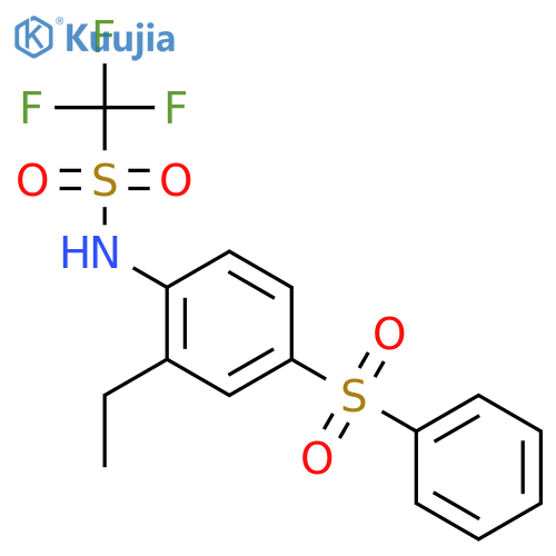 Methanesulfonamide, N-[2-ethyl-4-(phenylsulfonyl)phenyl]-1,1,1-trifluoro- structure