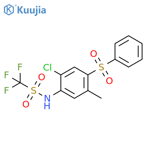 Methanesulfonamide,N-[2-chloro-5-methyl-4-(phenylsulfonyl)phenyl]-1,1,1-trifluoro- structure