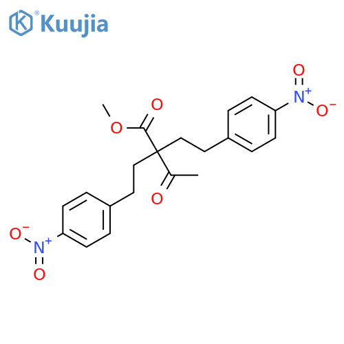 methyl 2,2-bis[2-(4-nitrophenyl)ethyl]-3-oxobutanoate structure