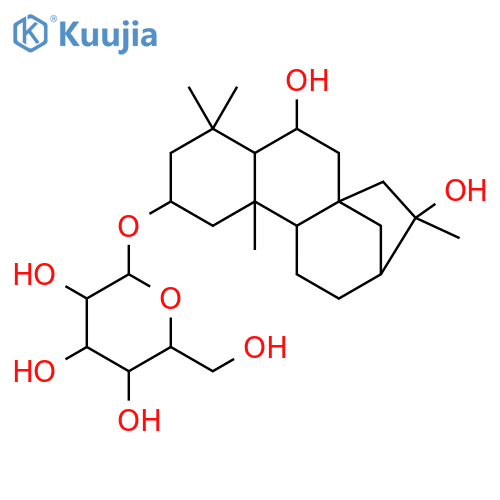 b-D-Glucopyranoside, (2b,6b)-6,16-dihydroxykauran-2-yl (9CI) structure