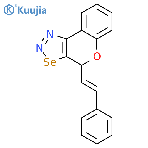 4H-[1]BENZOPYRANO[4,3-D][1,2,3]SELENADIAZOLE, 4-(2-PHENYLETHENYL)- structure