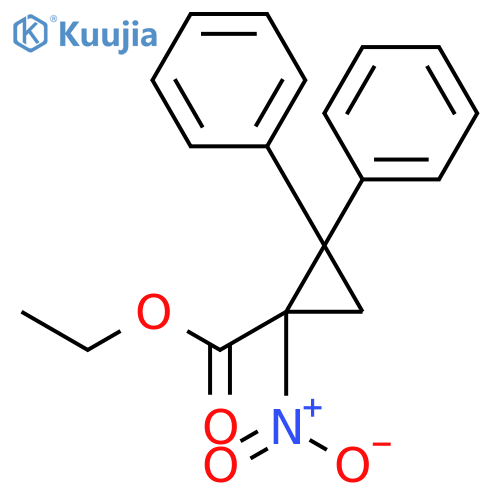 CYCLOPROPANECARBOXYLIC ACID, 1-NITRO-2,2-DIPHENYL-, ETHYL ESTER structure