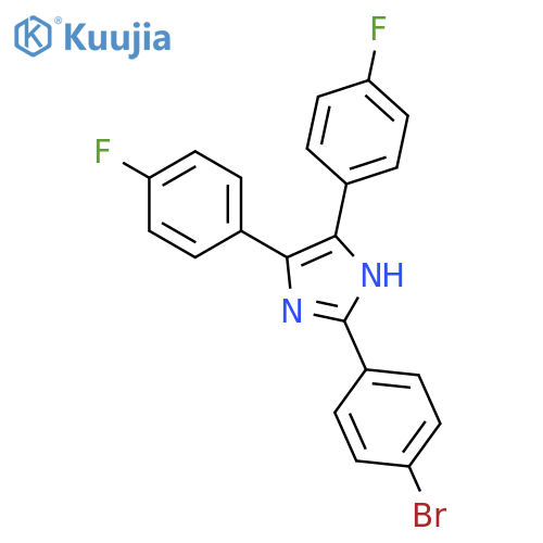 1H-IMIDAZOLE, 2-(4-BROMOPHENYL)-4,5-BIS(4-FLUOROPHENYL)- structure