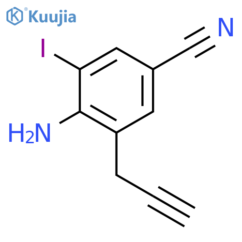 Benzonitrile, 4-amino-3-iodo-5-(2-propynyl)- structure