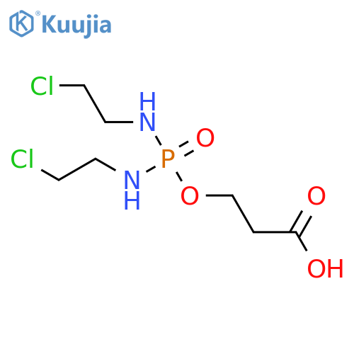 Propanoic acid,3-[[bis[(2-chloroethyl)amino]phosphinyl]oxy]- structure