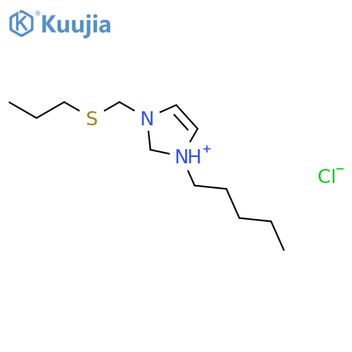 1H-Imidazolium, 1-pentyl-3-[(propylthio)methyl]-, chloride structure