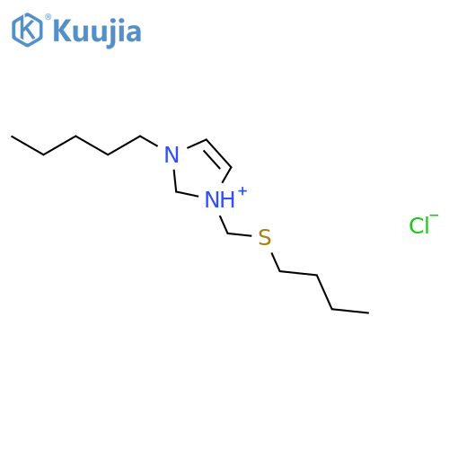 1H-IMIDAZOLIUM, 1-[(BUTYLTHIO)METHYL]-3-PENTYL-, CHLORIDE structure