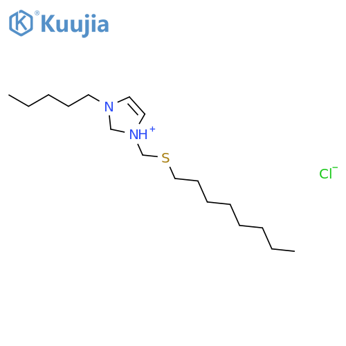 1H-Imidazolium, 1-[(octylthio)methyl]-3-pentyl-, chloride structure