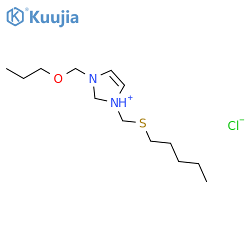 1H-Imidazolium, 1-[(pentylthio)methyl]-3-(propoxymethyl)-, chloride structure