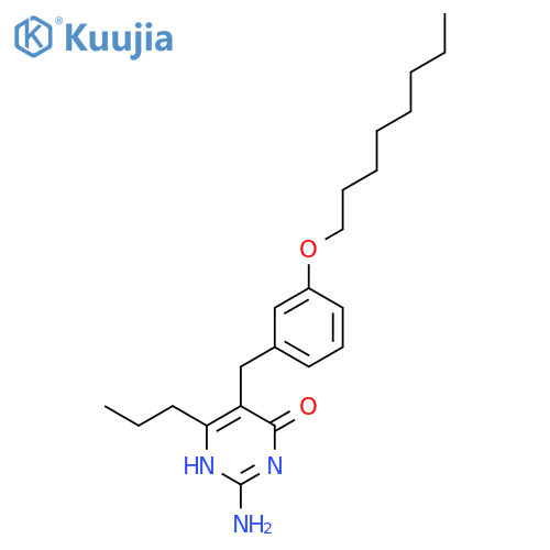 4(1H)-Pyrimidinone, 2-amino-5-[[3-(octyloxy)phenyl]methyl]-6-propyl- structure