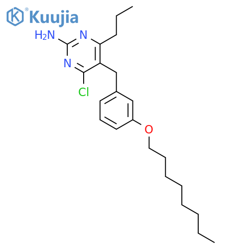2-PYRIMIDINAMINE, 4-CHLORO-5-[[3-(OCTYLOXY)PHENYL]METHYL]-6-PROPYL- structure