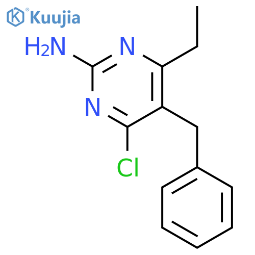 2-Pyrimidinamine, 4-chloro-6-ethyl-5-(phenylmethyl)- structure