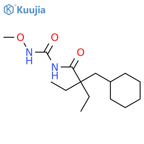 2-(cyclohexylmethyl)-2-ethyl-N-(methoxycarbamoyl)butanamide structure