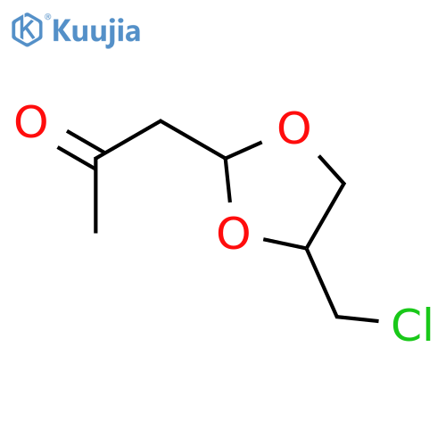 1-[4-(chloromethyl)-1,3-dioxolan-2-yl]propan-2-one structure
