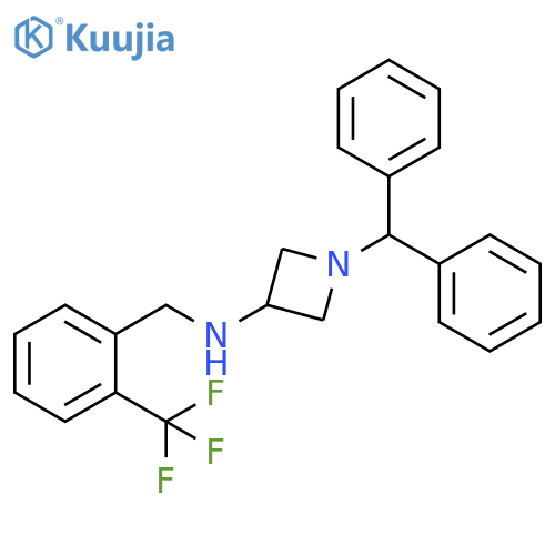 3-Azetidinamine,1-(diphenylmethyl)-N-[[2-(trifluoromethyl)phenyl]methyl]- structure