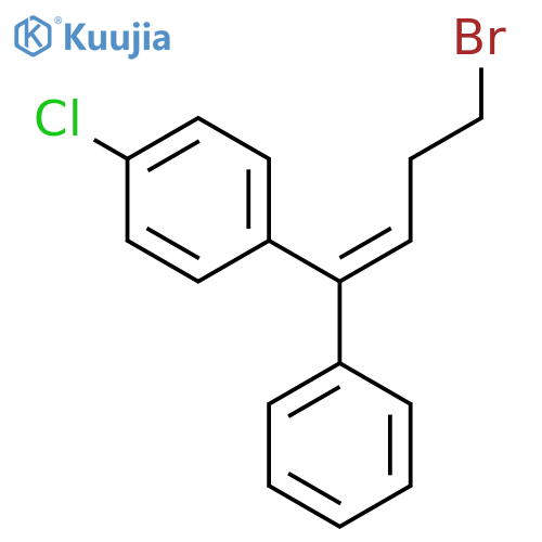 Benzene, 1-(4-bromo-1-phenyl-1-butenyl)-4-chloro- structure