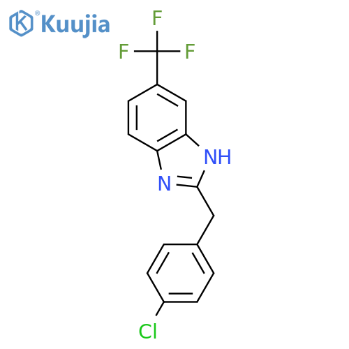 1H-Benzimidazole, 2-[(4-chlorophenyl)methyl]-5-(trifluoromethyl)- structure