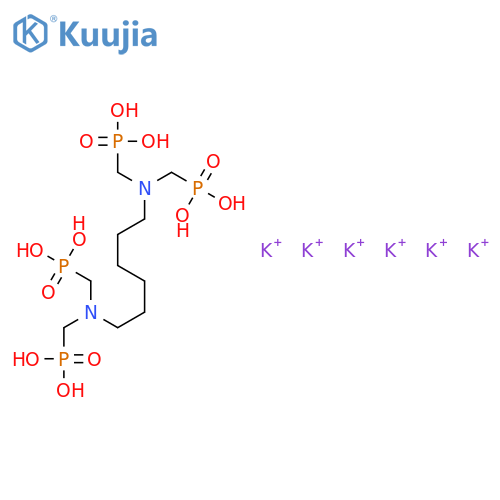 hexapotassium dihydrogen [hexane-1,6-diylbis[nitrilobis(methylene)]]tetrakisphosphonate structure