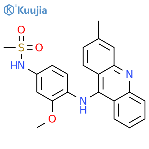 N-{3-methoxy-4-[(3-methylacridin-9-yl)amino]phenyl}methanesulfonamide structure