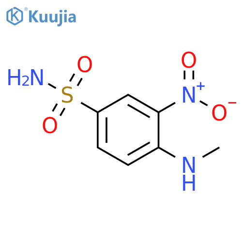 4-(methylamino)-3-nitrobenzene-1-sulfonamide structure