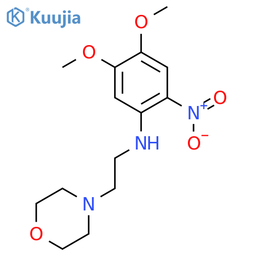 4,5-dimethoxy-N-[2-(morpholin-4-yl)ethyl]-2-nitroaniline structure