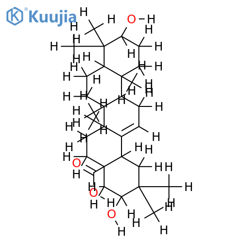 Proceric acid ca 3beta.21beta-dihydroxy-18beta-olean-12-en-28-oic acid structure