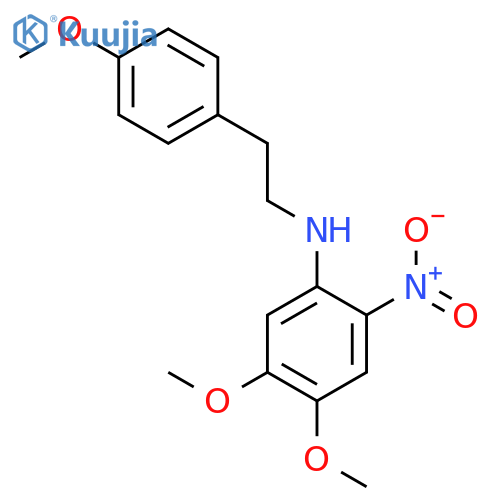 4,5-dimethoxy-N-[2-(4-methoxyphenyl)ethyl]-2-nitroaniline structure