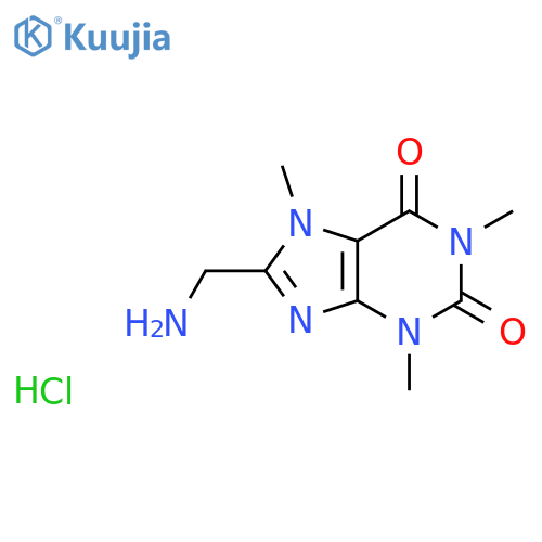 8-(aminomethyl)-1,3,7-trimethyl-3,7-dihydro-1H-purine-2,6-dione hydrochloride structure