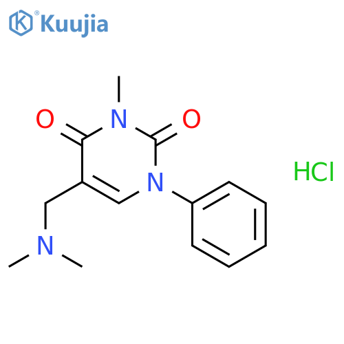5-[(dimethylamino)methyl]-3-methyl-1-phenylpyrimidine-2,4(1H,3H)-dione hydrochloride structure
